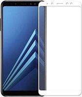 Samsung Galaxy A8 Plus 2018 - Full Cover Screenprotector - Gehard Glas - Wit