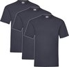 3 Pack Deep Navy Shirts Fruit of the Loom Ronde Hals Maat XL Valueweight