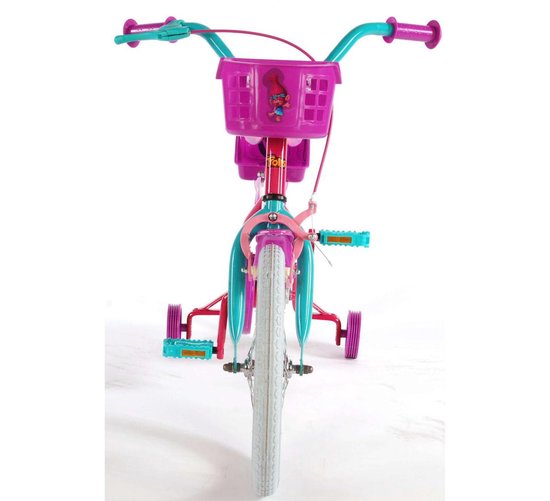 Volare Trolls Kinderfiets Meisjes 16 inch Roze Paars Blauw bol