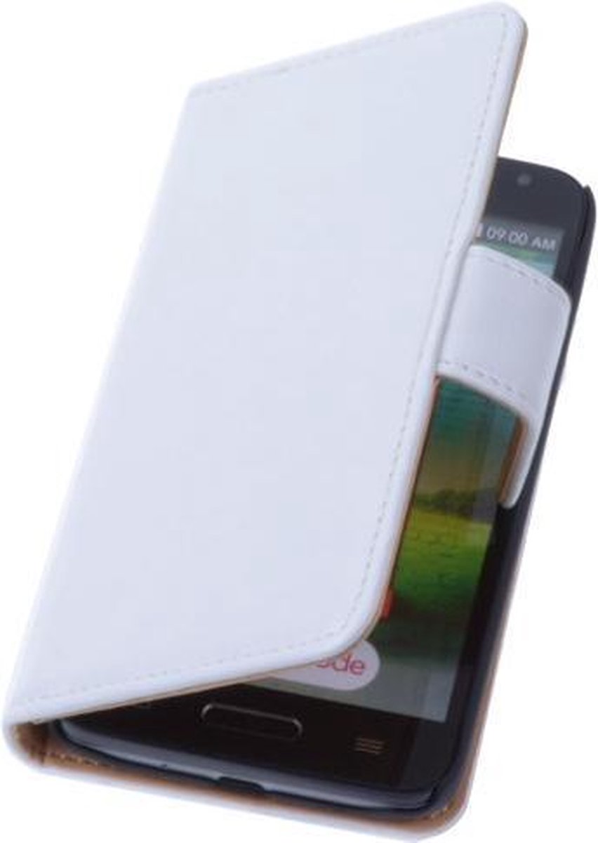PU Leder Wit Hoesje LG L9 2 Book/Wallet Case/Cover