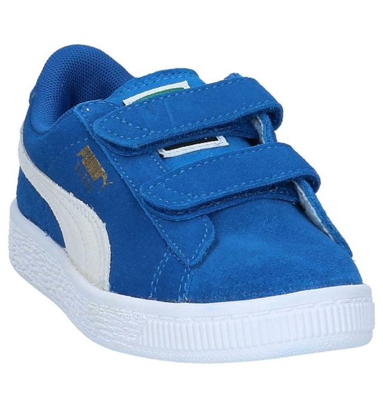 Puma Meisjes Sneakers Suede 2 Straps - Blauw - Maat 28 | bol.com