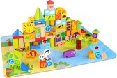 Tooky Toy Blokkenset/legpuzzel Jungle 30 Cm Hout 135-delig