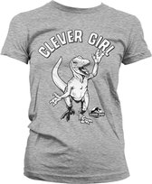 Jurassic Park Dames Tshirt -S- Clever Girl Grijs