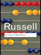 Boekcover "Principles of Mathematics" met een telraam met rode, blauwe en gele kralen.