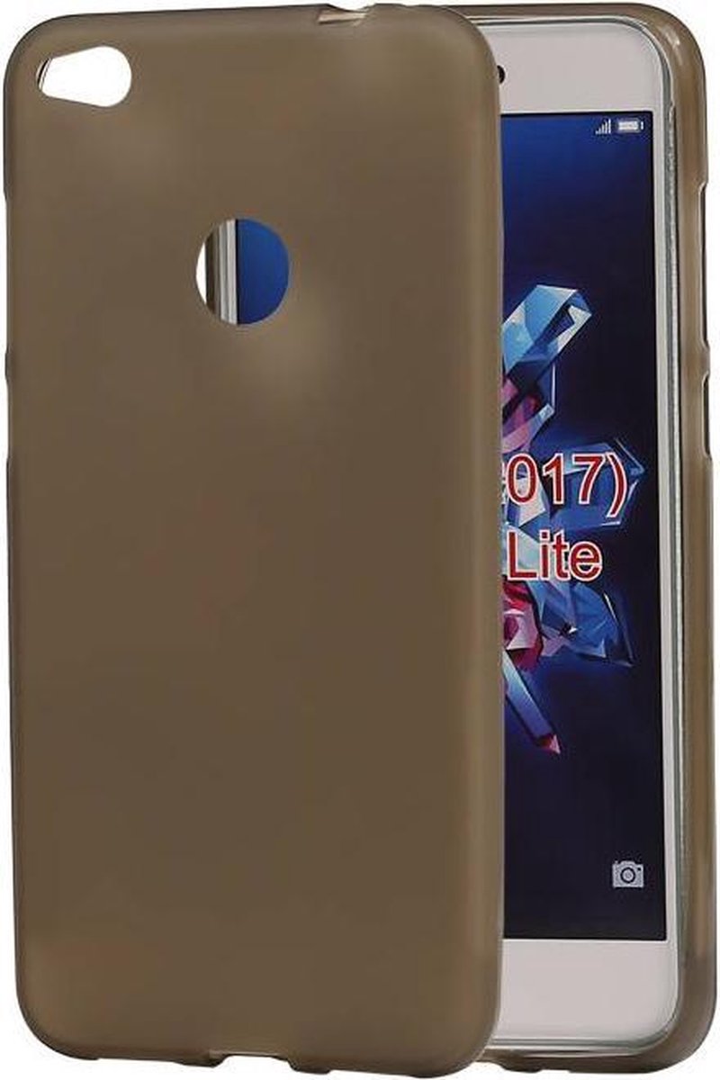 BestCases.nl Huawei P8 Lite 2017 TPU back case hoesje transparant Grijs