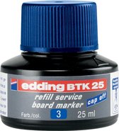 edding BTK 25 Recharge d'encre marqueurs pour tableaux blancs - bleu - 25 ml - système de capillarité, pour recharger rapidement presque tous les marqueurs pour tableaux blancs edding