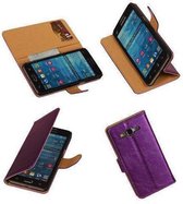 PU Leder Lila Samsung Galaxy Grand Prime Book/Wallet Case/Cover