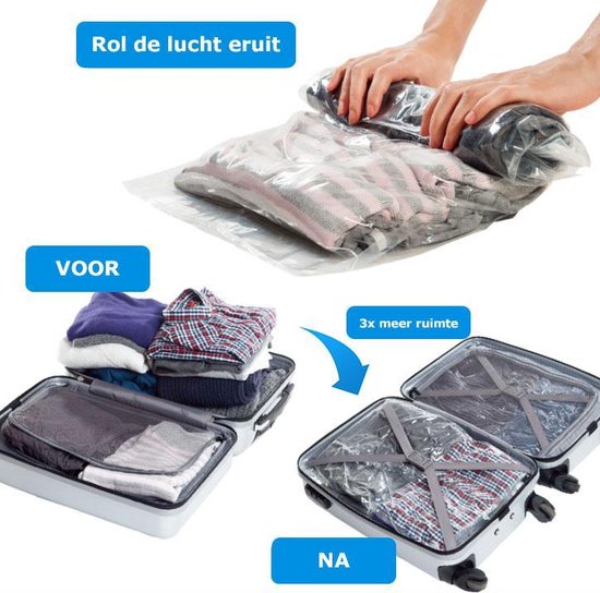 TravelGuru™ Vacuumzakken kleding - Vacuum opbergzakken - Reis vacuum  opbergzakken -... | bol