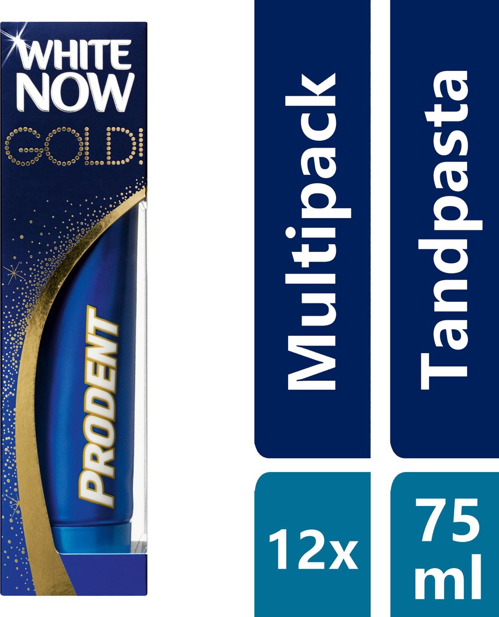 Uitgebreid schouder uitdrukking Prodent White Now Gold - 12 x 75 ml - Tandpasta | bol.com