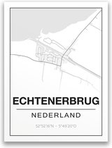 Poster/plattegrond ECHTENERBRUG - 30x40cm