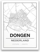 Poster/plattegrond DONGEN - 30x40cm