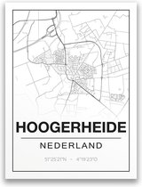 Poster/plattegrond HOOGERHEIDE - 30x40cm