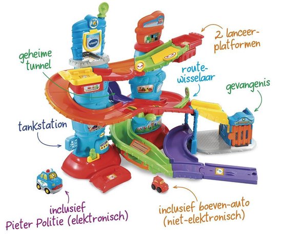 VTech Toet Toet Auto's Politietoren Speelset - Interactief Speelgoed - Educatief Babyspeelgoed - Cadeau - Vanaf 1 tot 5 Jaar - VTech