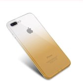 Apple iPhone X Back Cover Telefoonhoesje | iPhone Xs | Geel en Wit | TPU hoesje