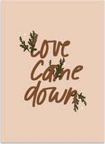 Christelijke Kerstkaart - Love Came Down - DagelijkseBroodkruimels