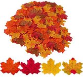 Herfstdecoratie 400-stuks Herfst Esdoorn Bladeren | herfstbladeren 8 x 7cm | gekleurde nep bladeren | 8 gemengde kleuren | herfstkleuren kunstbladeren | kunstmatige decoratie herfs