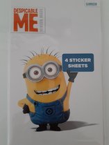 4 Stickervellen, Minions Despicable Me, 4 stickersheets - stickers