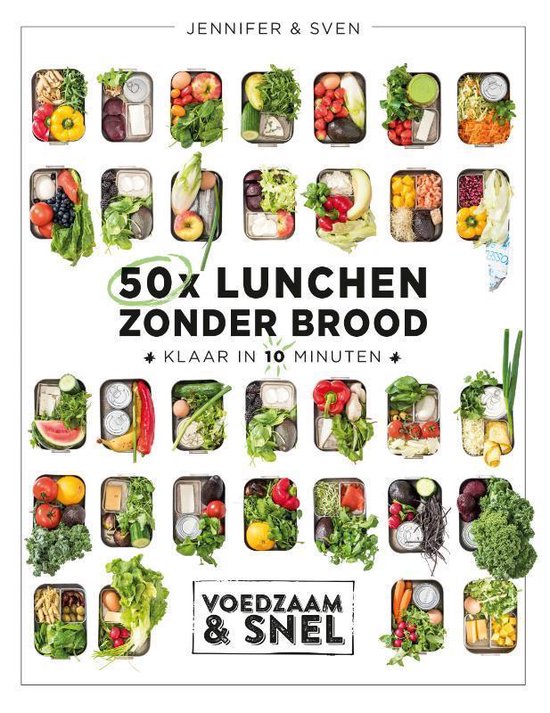 Boek cover Voedzaam & snel  -   50x lunchen zonder brood van Jennifer & Sven (Hardcover)