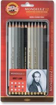 Aquarelpotloden 12 st. Grey line met slijper