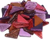 Soft Glass Puzzles Glitter Paars/Roze/Rood/Bruin Mozaiek Steentjes