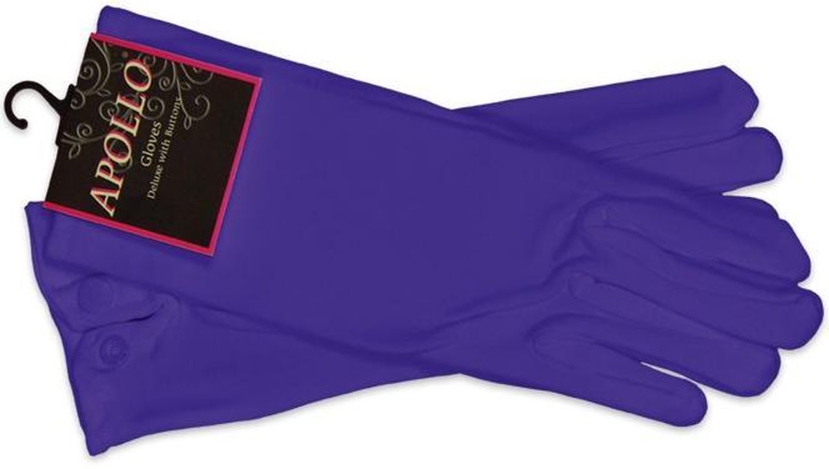 sint handschoenen paars - drukknoop - luxe - mt xl