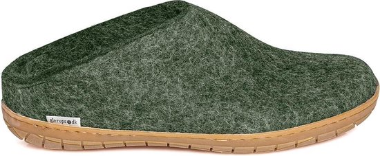 Glerups Slipper met rubber zool-Groen-41