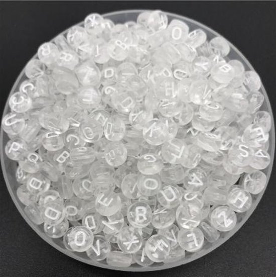 Beading Station 100-delige mix acryl alfabet kubus kralen voor sieraden maken, 6 door 6mm