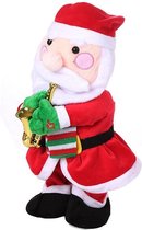 Kerstmanknuffel – Rode kleur – Loopt lopend Lopende – Speelgoed – Electrisch – Muziek – Batterijen – Bewegend – Kerst – Sinterklaas – Cadeau – Pluche - Toy – Kinderen – Jongen Meisje