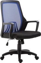 Bureaustoel - Ergonomische bureaustoel - Modern - Ergonomisch - Gaas - Blauw/zwart - 58x59x105 cm