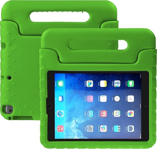 Kinderhoes Geschikt voor iPad 10.2 2019 Hoes Kinder Hoesje Kids Case Cover Kidsproof - Hoesje Geschikt voor iPad 7 Hoesje Kinder Hoes - Groen