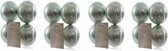 16x Mintgroene kunststof kerstballen 10 cm - Mat/glans - Onbreekbare plastic kerstballen - Kerstboomversiering mintgroen