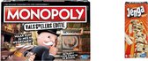 Gezelschapsspel - Monopoly Valsspelers & Jenga - 2 stuks