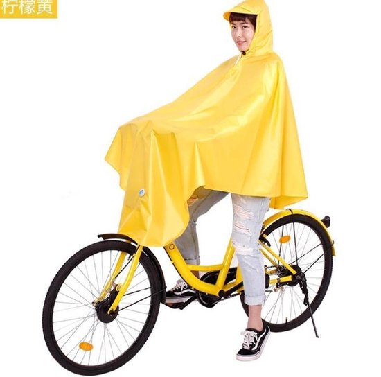 Gezondheid ze iets Fiets regenhoes, fiet poncho regenhoes. Voor mensen van 160 - 175 cm lang.  Geel | bol.com