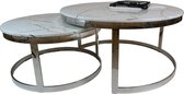 Salontafel Doblo Rond Marmer set van 2