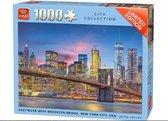 King City Collection East River With Brooklyn Bridge, New York City, USA Puzzel