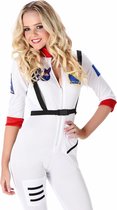 Karnival Costumes Astronaut Kostuum Carnavalskleding Dames Carnaval - Polyester - Maat L - 3-Delig Jumpsuit/Riem/Sokken