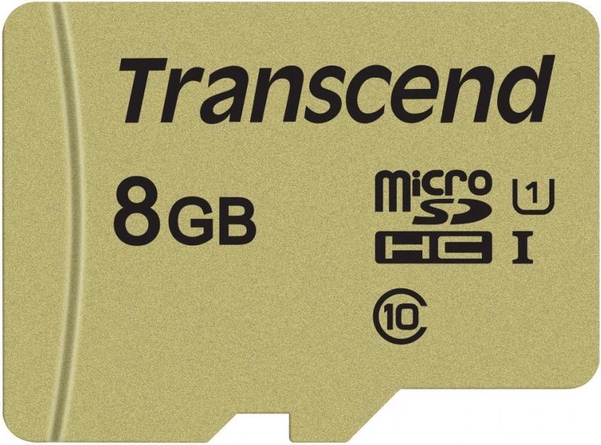 Transcend TS8GUSD500S MicroSDHC UHS-I 8GB + Adapter Gold
