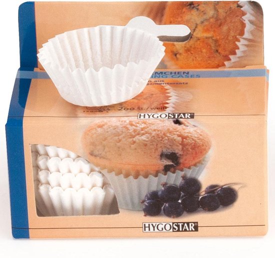 Papieren cupcake vormpjes - bakvormpjes - muffin vormpjes - cake vormpjes – 100 stuks - wit - 2WINS