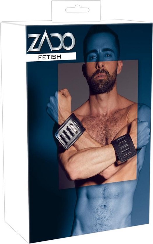 ZADO - Menottes en cuir de haute qualité ajustables - Taille unique - Noir