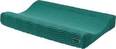 Meyco Baby Waves aankleedkussenhoes - emerald green - 50x70cm