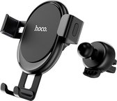 HOCO CA56 Metal Armour Smartphone Auto-houder - Telefoonhouder - Autohouder Ventilatierooster - Universeel - Zwart