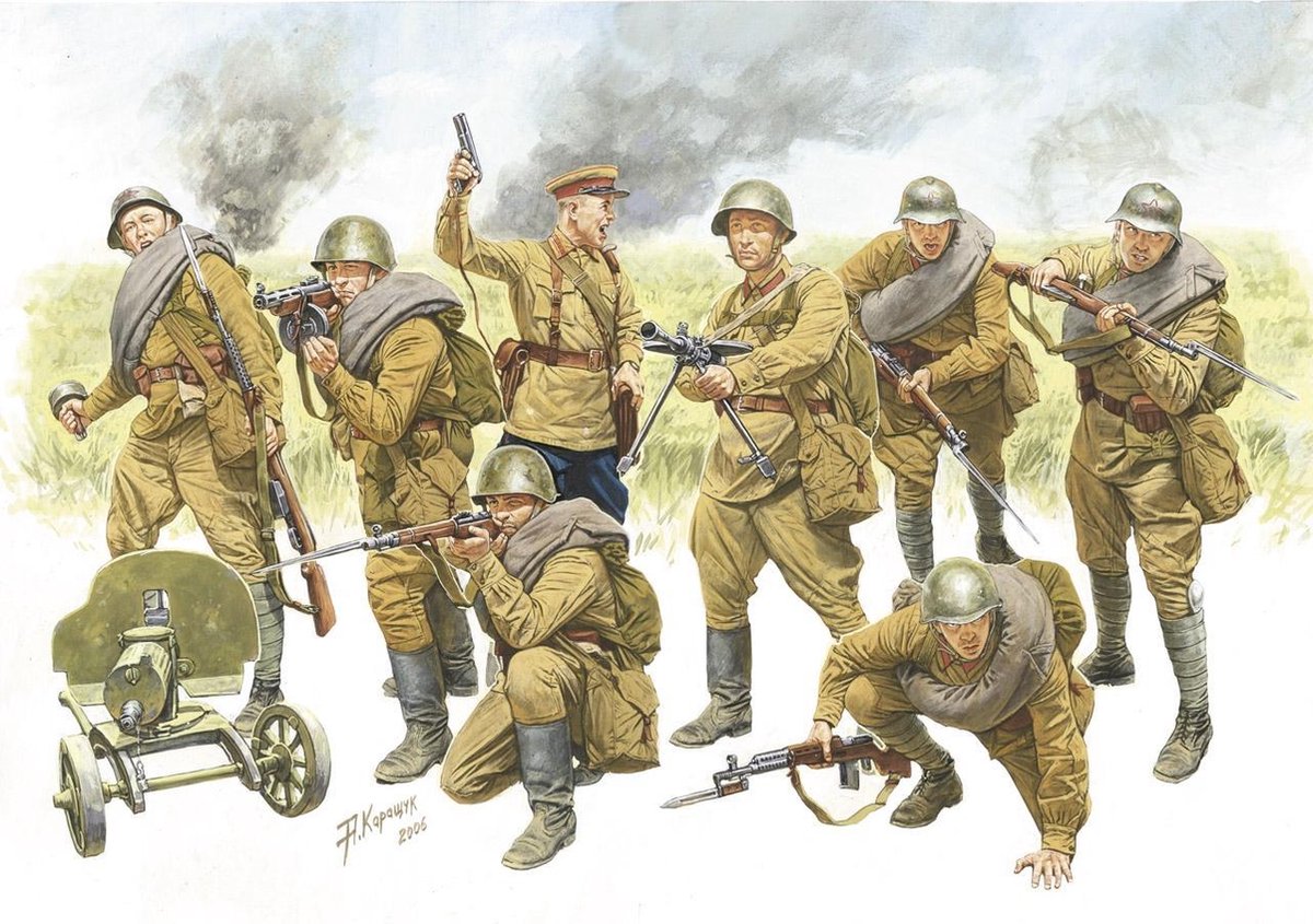 Zvezda Modelbouwpakket Militaire voertuigen - 3526 Sovjet Soldaten WWII - Rode Leger Infanterie - Figuren Plastic - 1:35 - Modelbouw