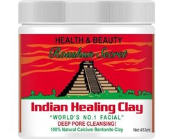 Roushun Secret Indian Healing Clay - Unisex - 100% natuurlijke calcium bentoniet klei gezichtsmasker - deep pore cleansing - Aztec clay
