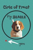 Circle of Trust My Beagle Blank Lined Notebook Journal