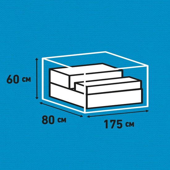 Luxe XL loungekussen beschermhoes tuinkussenhoes 175 x 80 x 60