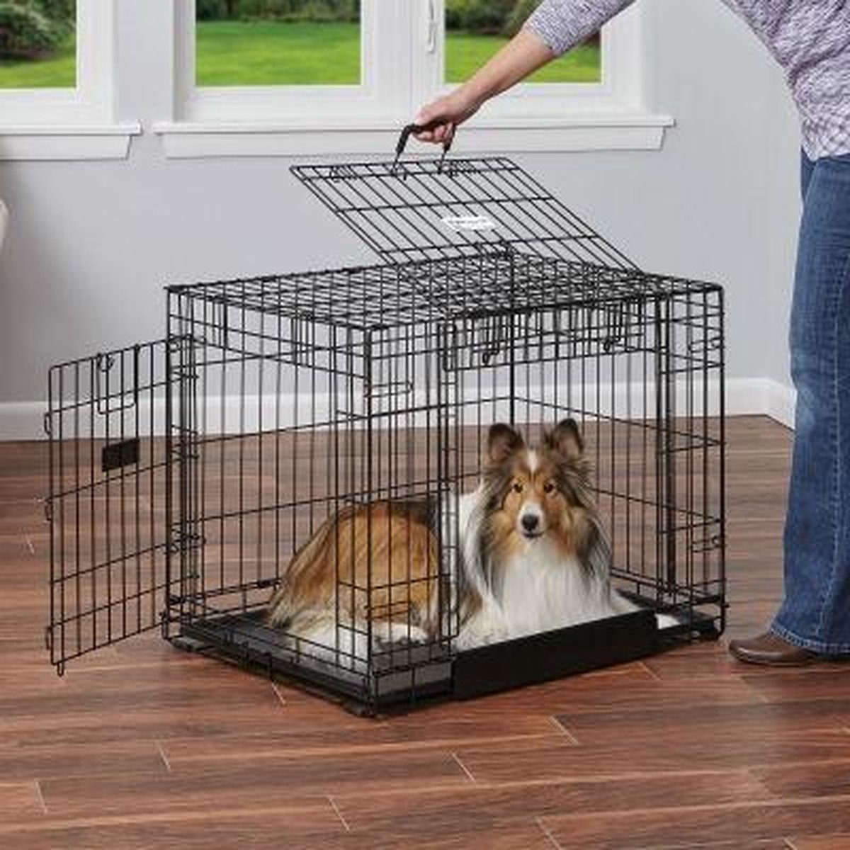 Hondenbench met schuifdeur afmeting 78x50x55 cm