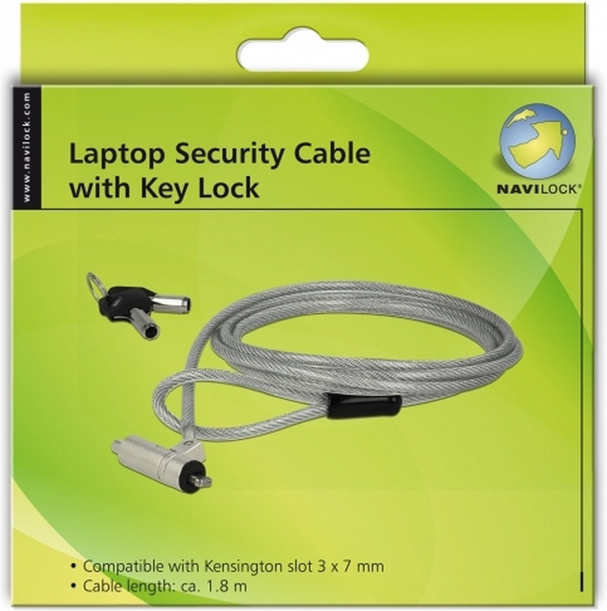 Navilock Products 20595 Navilock Câble de sécurité de laptop avec