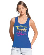 Blauw Helemaal Toppie singlet/ mouwloos shirt dames L