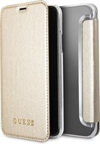 Guess clear booklet case - goud - for Apple iPhone X