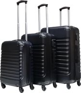 Bol.com Trimix 3 delige ABS Kofferset - Zwart aanbieding